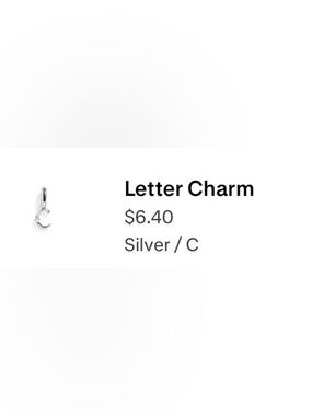 Wear Felicity - Silver Letter C Charm Pendant for Bracelet